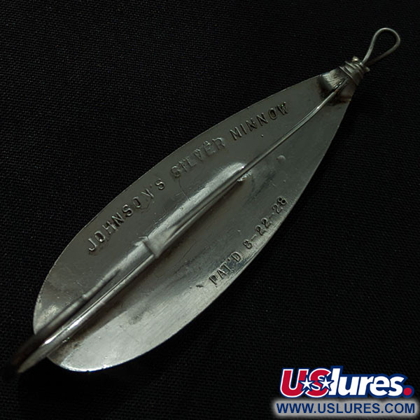 Vintage   Johnson Silver Minnow,  silver fishing spoon #22012