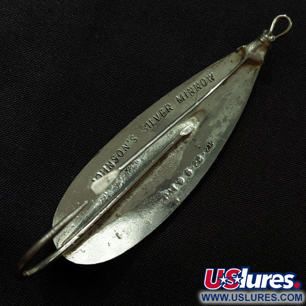 Vintage   Johnson Silver Minnow, 2/5oz silver fishing spoon #22013