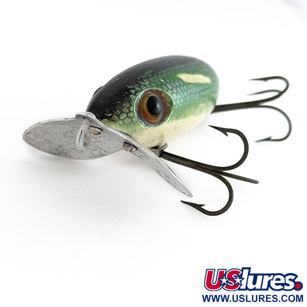 Vintage   Fred Arbogast Jitterbug Early Bug Eye​ (1960s), 1/2oz Pike fishing lure #22015