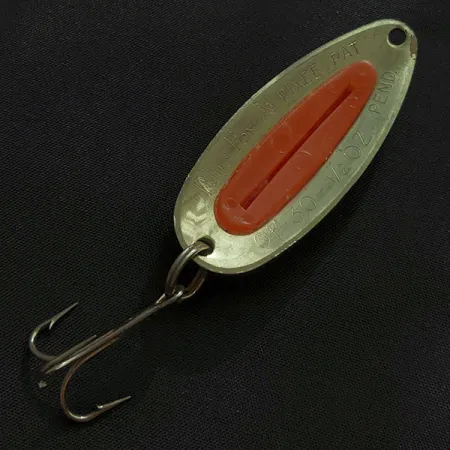 Vintage Blue Fox Pixee UV, 1/2oz gold/orange UV fishing spoon #22023