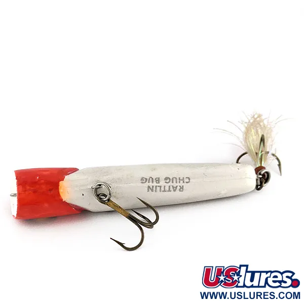 Vintage Storm Rattlin Chug Bug, 2/5oz red head fishing lure #22031