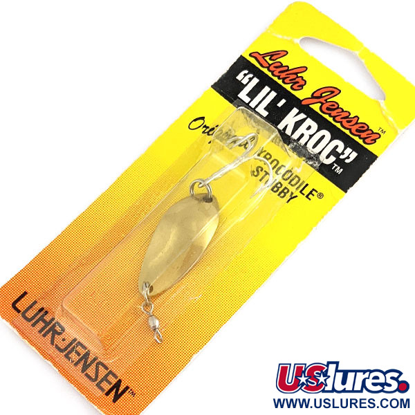  Luhr Jensen Lil' Kroc (Krocodile Stubby), 3/16oz brass fishing spoon #22039