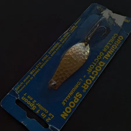 Prescott Spinner Doctor Spoon, 1/4oz Hammered Brass fishing spoon #22044