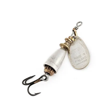 Vintage Blue Fox Super Vibrax 0, 1/8oz silver spinning lure #22048
