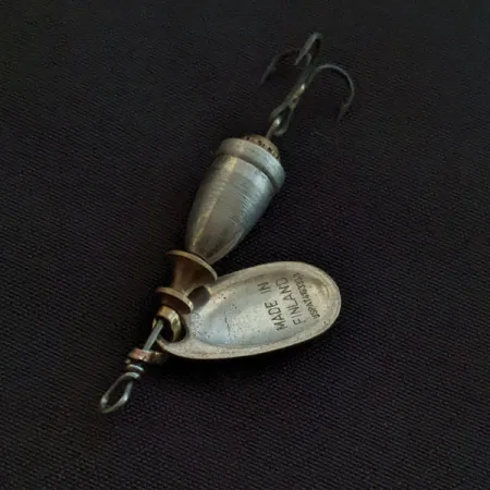 Vintage Blue Fox Super Vibrax 0, 1/8oz silver spinning lure #22048