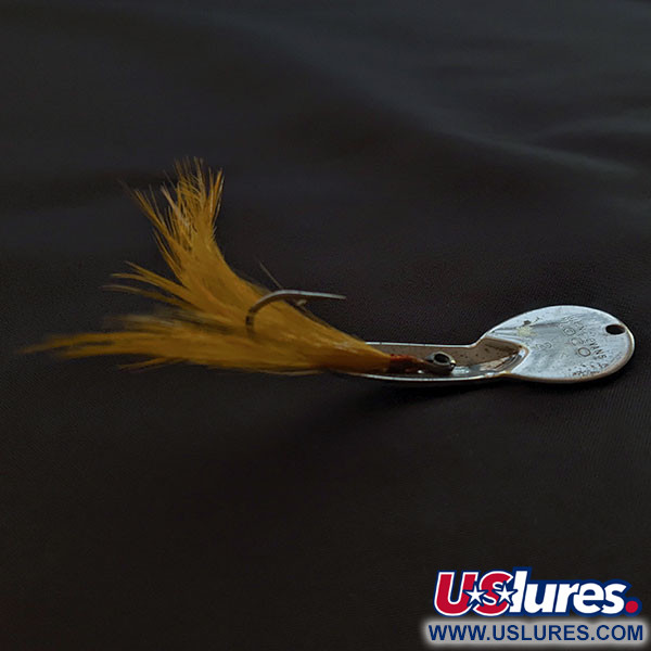 Vintage   Glen Evans Loco 2 Weedless, 1/4oz nickel fishing spoon #22052