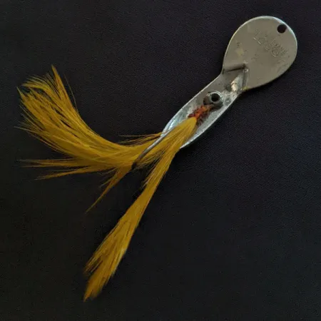 Vintage Glen Evans Loco 2 Weedless, 1/4oz nickel fishing spoon #22052