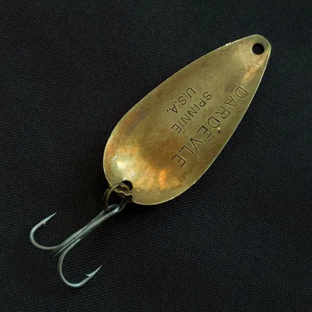 Vintage Eppinger Dardevle Spinnie, 1/3oz Brass fishing spoon #22055