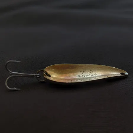 Vintage Eppinger Dardevle Spinnie, 1/3oz Brass fishing spoon #22055