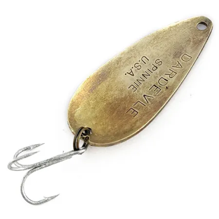 Vintage Eppinger Dardevle Spinnie, 1/3oz Brass fishing spoon #22055