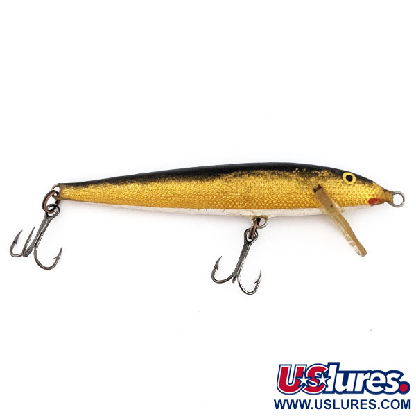 Vintage   Rapala Original Floater F9 (Finland), 1/8oz G (Gold) fishing lure #22082