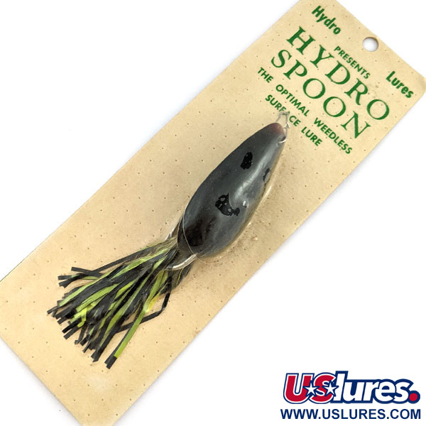  Hydro Lures Hydro Spoon , 2/5oz black/green fishing lure #22092