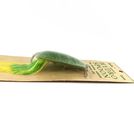 Vintage Hydro Lures Hydro Spoon, 1/2oz green fishing spoon #22093