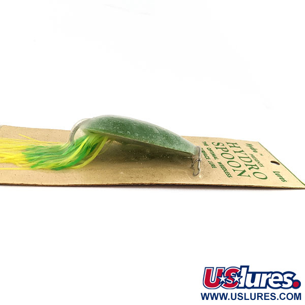 Vintage  Hydro Lures Hydro Spoon, 1/2oz green fishing lure #22093