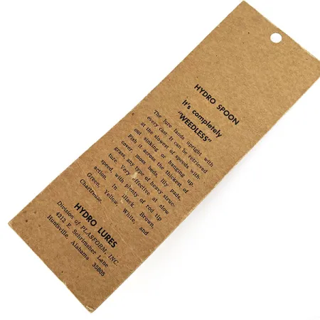 Vintage Hydro Lures Hydro Spoon, 1/2oz green fishing spoon #22093