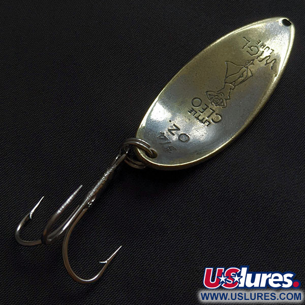 Vintage  Seneca Little Cleo (Hula Girl), 3/4oz золото/ nickel fishing spoon #22099