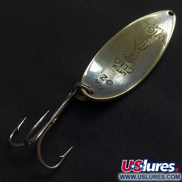 Vintage Seneca Little Cleo (Hula Girl), 3/4oz золото/ nickel fishing spoon #22099