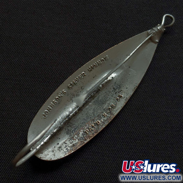 Vintage   Johnson Silver Minnow, 1/3oz nickel/copper fishing spoon #22104