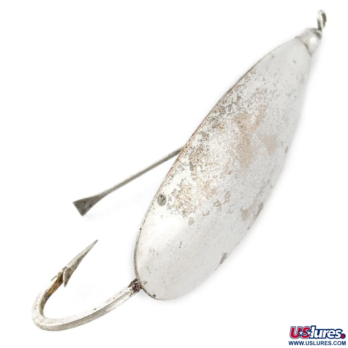 antique johnson fishing lures Vintage Johnson Silver Minnow, 1/3oz nickel/copper fishing spoon #22104