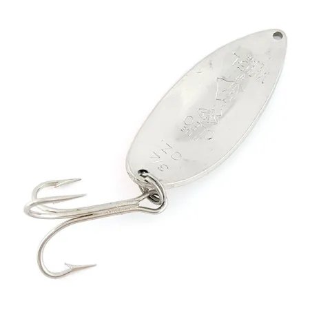 Vintage Seneca Little Cleo (Hula Girl), 3/4oz nickel/orange fishing spoon #22112