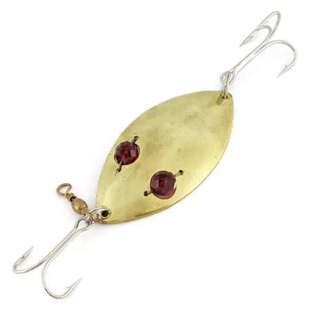 Vintage Hofschneider Red Eye Wiggler, 1oz gold fishing spoon #22123