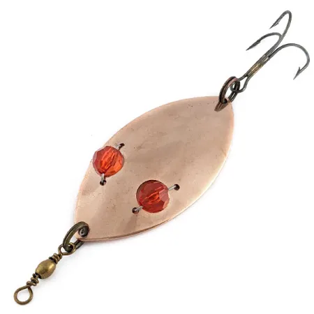 Vintage Horrocks-Ibbotson Wobbler №2, 3/4oz copper /red eyes fishing spoon #22124
