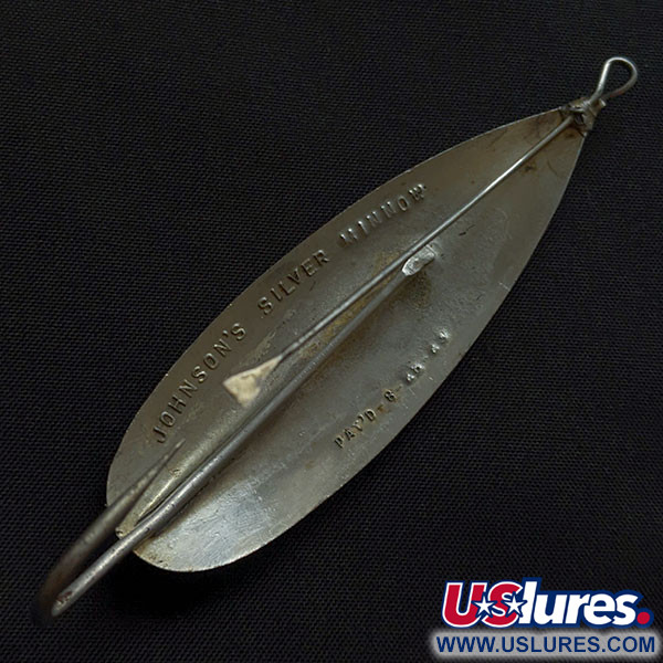 Vintage   Johnson Silver Minnow, 3/4oz silver fishing spoon #22127