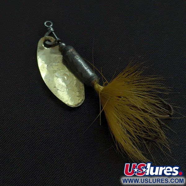 Vintage  Yakima Bait Worden’s Original Rooster Tail, 1/8oz gold spinning lure #22138