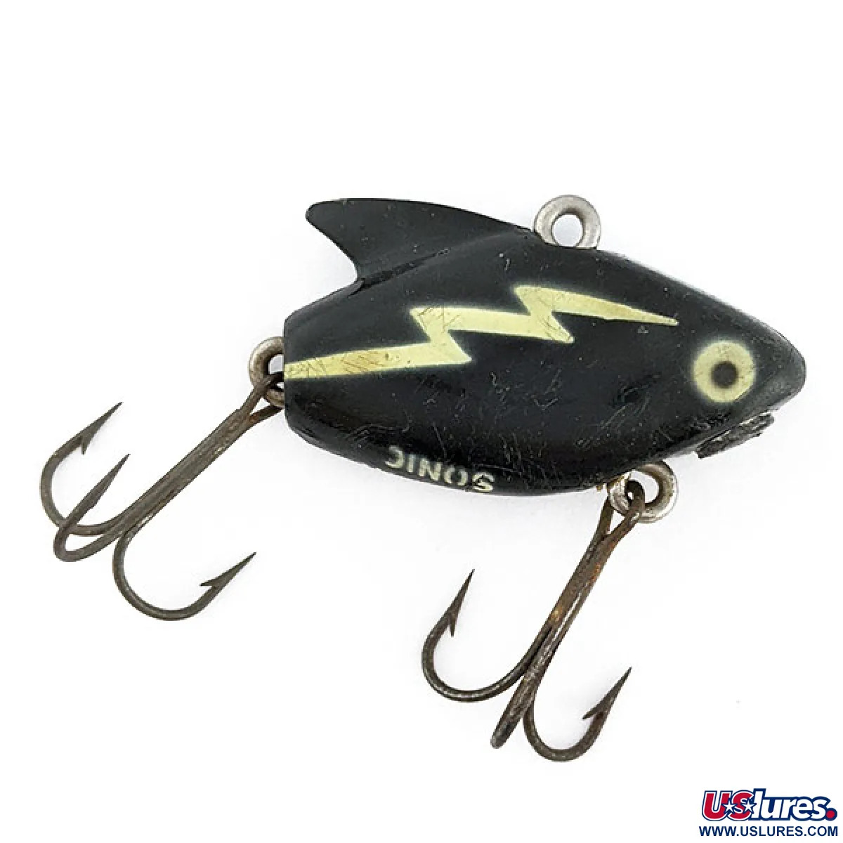 Vintage Heddon Sonic, 1/4oz black fishing lure #22142