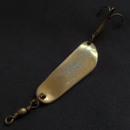 Vintage Pflueger Limper 1, 1/4oz gold fishing spoon #22146