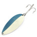 Vintage  Seneca Little Cleo (Hula Girl), 3/4oz nickel/blue/white Glow - glows in the dark fishing spoon #22147