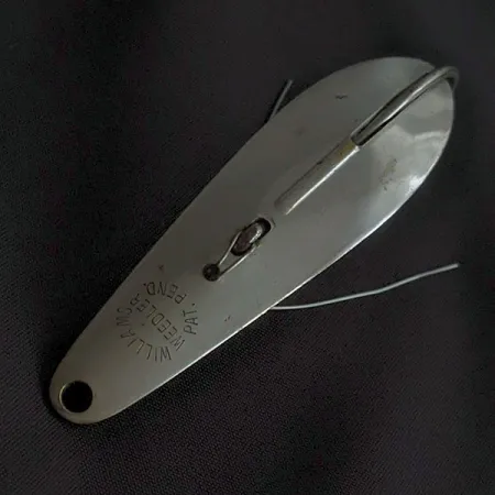 Vintage Williams Weedler, 3/5oz silver fishing spoon #22150