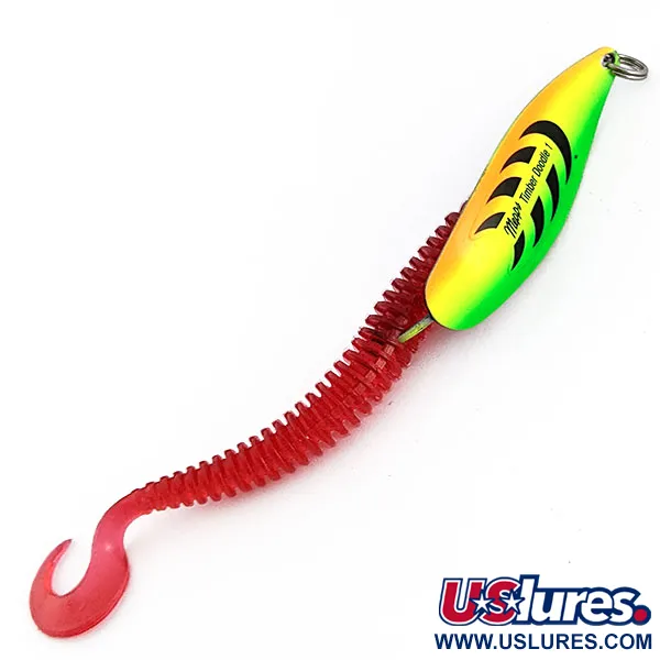 Vintage   Mepps Timber Doodle 1, 2/5oz Fire Tiger fishing spoon #22159