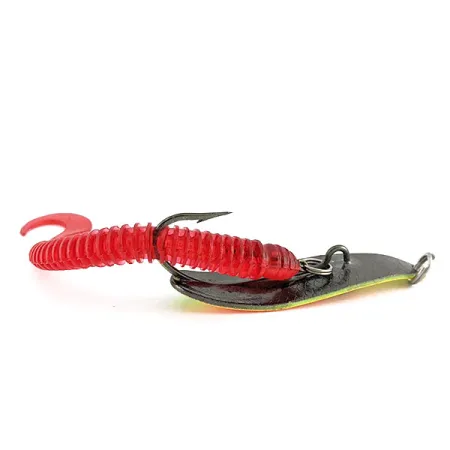 Vintage Mepps Timber Doodle 1, 2/5oz Fire Tiger fishing spoon #22159