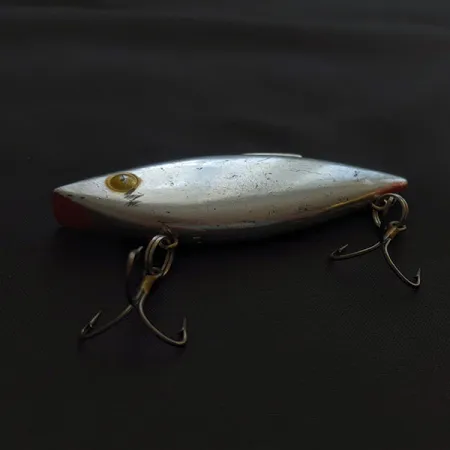 Vintage Bill Lewis Rat-L-Trap, 1/2oz Chrome Black Back fishing lure #22180