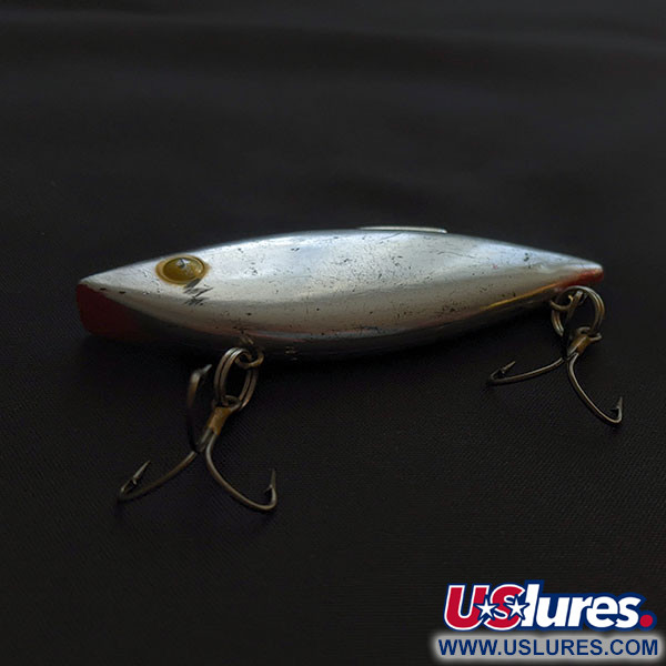 Vintage   Bill Lewis Rat-L-Trap, 1/2oz Chrome Black Back fishing lure #22180