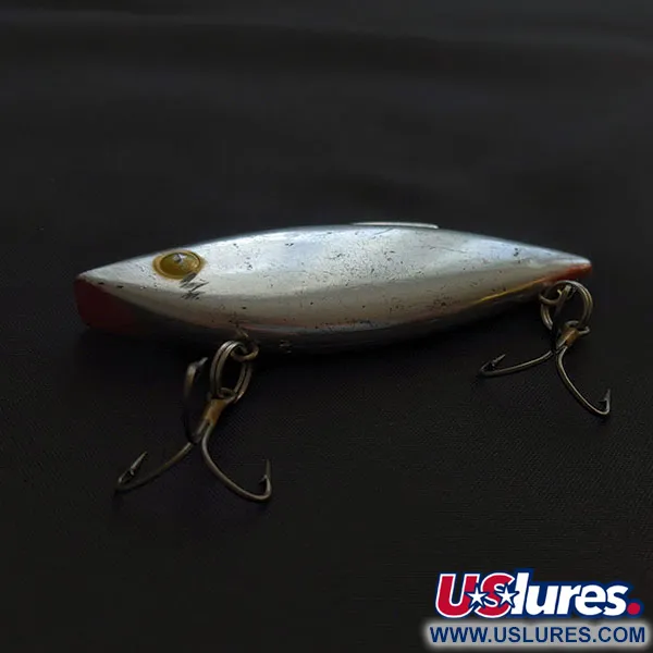 Vintage   Bill Lewis Rat-L-Trap, 1/2oz Chrome Black Back fishing lure #22180