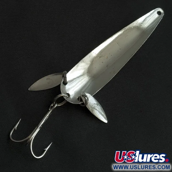 Vintage  Marathon  Marathon, 3/5oz nickel/green/black fishing spoon #22181