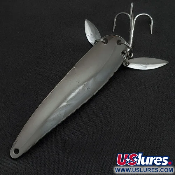 Vintage  Marathon  Marathon, 3/5oz nickel/green/black fishing spoon #22181