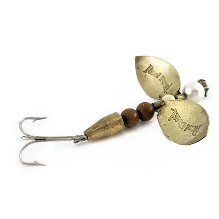 Vintage Reel Pearl, 2/5oz brass spinning lure #22185