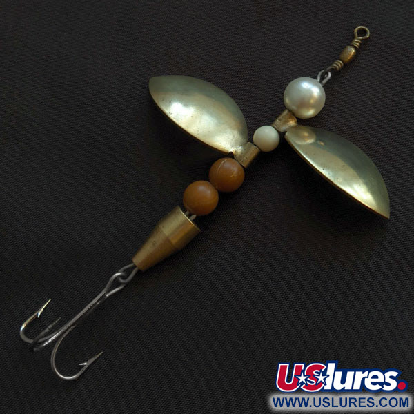 Vintage   Reel Pearl, 2/5oz brass spinning lure #22185