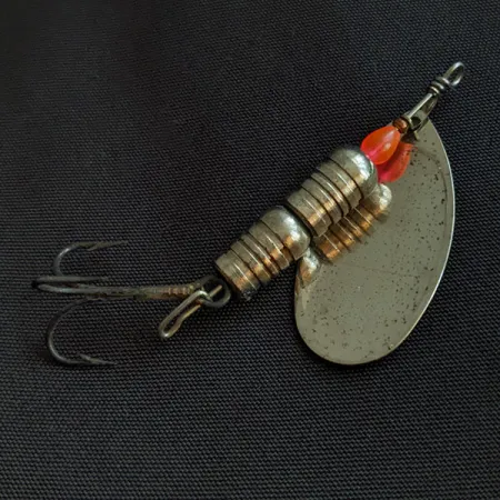 Vintage Heddon Hep 3, 1/4oz nickel spinning lure #22186