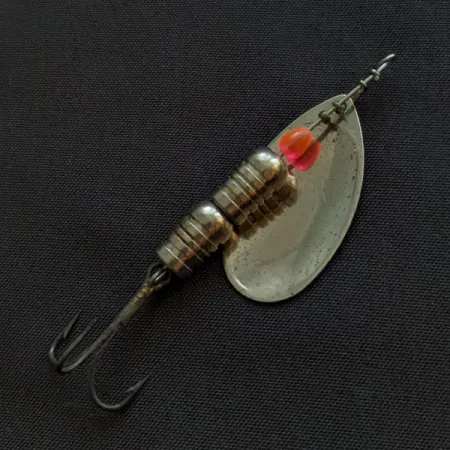 Vintage Heddon Hep 3, 1/4oz nickel spinning lure #22186