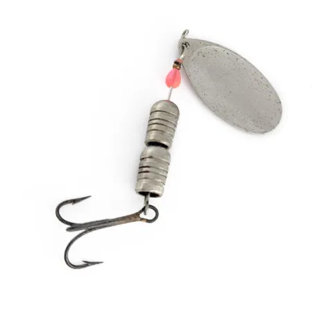 Vintage Heddon Hep 3, 1/4oz nickel spinning lure #22186