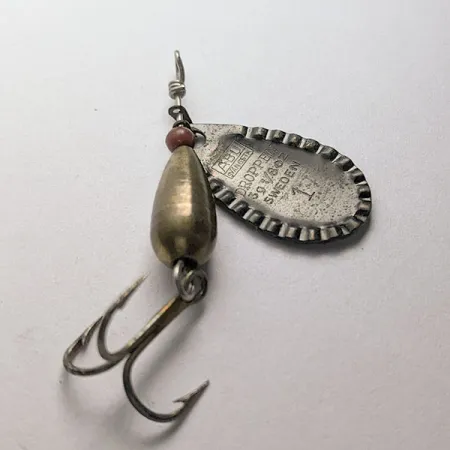 Vintage Abu Garcia Abu Swangsta Droppen 1, 1/8oz brass/black spinning lure #22187