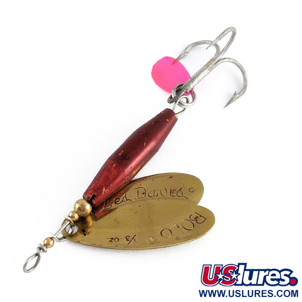 Vintage   Les Davis Bolo, 1/3oz brass/red spinning lure #22188