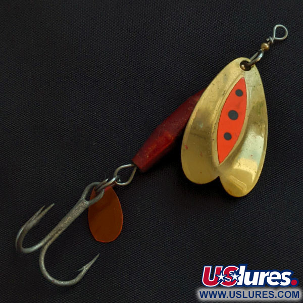 Vintage   Les Davis Bolo, 1/3oz brass/red spinning lure #22188