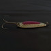 Vintage   Lure O Alaska, 3/4oz brass/raspberry fishing spoon #22189