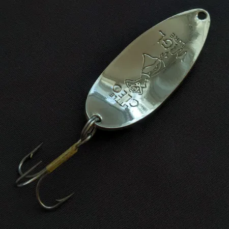 Vintage Seneca Little Cleo (Hula Girl), 1/2oz nickel fishing spoon #22194