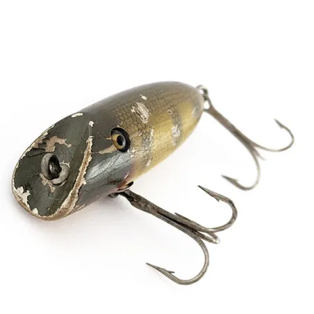 Vintage South Bend Wooden Bass Oreno Glass Eye, 1/2oz fishing lure #22208